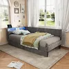 ProximaX gestoffeerd bed 90x200 cm, grijs, bed met Productafbeelding-voorbeeld 8