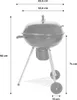 sweeek - Holzkohlegrill Ø57cm - Schwarz Produktbild-Vorschau 2