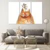 Bilder auf glas - 3 Teile - Katze Maus Kinder - 165x110cm - Produktbild-Vorschau 7
