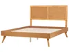 BELIANI Bett Braune Esche Holzoptik MDF-Platte mit Produktbild-Vorschau 4
