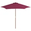 vidaXL Parasol avec mât en bois 270 cm rouge bordeaux Voir les images du produit 6