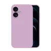 A light purple phone case is shown on a white background, with a portion of a smartphone screen visible on the right. Produktbild-Vorschau
