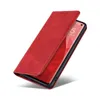 A red flip cover phone case is shown with the phone partially visible inside. Produktbild-Vorschau