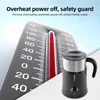 A thermometer showing high temperatures and a milk frother, illustrating the product's safety features. Produktbild-Vorschau