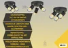 KAR-LIGHTING Deckenstrahler 3-flammig Schwarz/Gold, Metall Produktbild-Vorschau 4