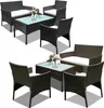 Jayseuw Set da salotto 4 pezzi Mobili da balcone Set da Anteprima dell’immagine prodotto 9