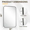 30'' x 40''Badezimmerspiegel mit Aluminiumrahmen zur Produktbild-Vorschau 2