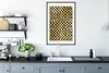 MuchoWow® Gerahmtes Poster Muster - Kariert - Gold 60x90 cm Produktbild-Vorschau 4