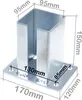A metal post base with dimensions indicated by measurement lines and text. Podgląd zdjęcia produktu