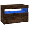 vidaXL Armoire TV avec lampes LED Chêne fumé 60x35x40 cm Voir les images du produit 1