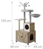 Relaxdays Tiragraffi con mobile per lettiera, A x L x P: Anteprima dell’immagine prodotto 4