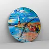 Wanduhr - Rund - Glasuhr - Leuchtturm Meer - 40x40cm - Produktbild-Vorschau 4