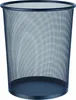 A dark blue mesh waste bin with a solid base, shown against a white background. Produktbild-Vorschau