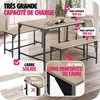 Ensemble de salle à manger BOLTON 1 Table + 2 Bancs Style Voir les images du produit 3