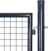vidaXL Maschen-Gartentor verzinkter Stahl 100 x 100 cm Grau Produktbild-Vorschau 2