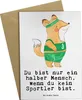 Mr. & Mrs. Panda Klappkarte Sportler Herz - Weiß - Produktbild-Vorschau 1