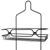 A black metal shower caddy hanging on a white background. Anteprima dell’immagine prodotto