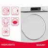 SHARP KD-NHA7S6PWE-DE Wärmepumpentrockner 7 kg, Produktbild-Vorschau 2
