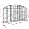 vidaXL Gabion avec arc surélevé 150x30x80/100 cm Fer Voir les images du produit 5