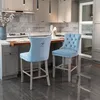 AIORBER Barhocker 2er Set aus Samt mit Knopfheftung, Produktbild-Vorschau 8