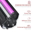 A close-up view of a printer toner cartridge with text highlighting its features. Produktbild-Vorschau