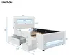 Polsterbett 90x200 cm mit Schublade, LED im Kopf- und Produktbild-Vorschau 5