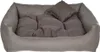 Hundebett Kunstleder Grau XXL 110x90 cm Hundekissen Produktbild-Vorschau 1