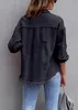 ASKSA Damen Jeansjacke Ripped Vintage Denim Jacken Laessige Produktbild-Vorschau 4