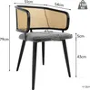 A diagram showing the dimensions of a chair. Podgląd zdjęcia produktu
