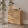 Cassettiera 80 Cm Rovere Wotan, 3 Cassetti, 1 Anta, 1 Anteprima dell’immagine prodotto 4