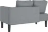 vidaXL Chaiselongue mit Kissen Hellgrau Stoff Produktbild-Vorschau 5