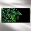Küchenuhr Bürouhr Leinwand Uhr 60x30 Gemälde Blumen Blätter Produktbild-Vorschau 2