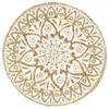 vidaXL Sets de table 4 pcs. Blanc 38 cm Rond Jute Voir les images du produit 1