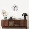 Wanduhr - Rund - Glasuhr - Verwelkt Blumen Monochrom - Produktbild-Vorschau 7