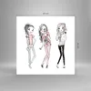 Bilder auf glas - Mädchen Mode Trends Treffen - 40x40cm - Produktbild-Vorschau 3