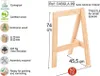 A wooden trestle with dimensions and features listed. Anteprima dell’immagine prodotto