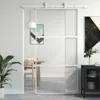 vidaXL Posuvné dveře bílé 102,5x205 cm tvrzené sklo a Náhled obrázku produktu 2