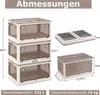 3er Set Aufbewahrungsboxen mit Deckel auf Rollen Klappbare Produktbild-Vorschau 2