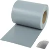 A roll of gray privacy screen material with a section unrolled, and a fan of gray clips in the bottom right corner. Náhled obrázku produktu