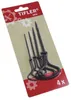 A set of four black hand drills packaged in a blister pack. Produktbild-Vorschau