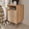 sweeek - 2er Set Nachttische mit Holzdekor und abgerundetem Produktbild-Vorschau 6