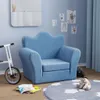 "2026 Promotion" Schlafsofa für Kinder Blau Weich Plüsch - Produktbild-Vorschau 1