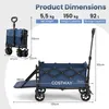 COSTWAY Bollerwagen 63L+29L faltbar, Handwagen bis 150kg, Produktbild-Vorschau 7