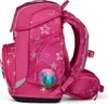 A pink backpack with silver stars and a circular image of a princess on a horse. Produktbild-Vorschau