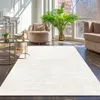 Teppich Wohnzimmer Kurzflor Einfarbig Skandi Boho Muster 3D Produktbild-Vorschau 2