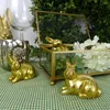 Logbuch-Verlag 4 kleine goldene Osterhasen Ostern Deko Mini Produktbild-Vorschau 2
