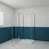 90x90cm 185cm U-Duschkabine 6mm ESG Nano Glastür 6mm ESG Produktbild-Vorschau 1