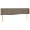 vidaXL LED Kopfteil Taupe 183x16x78/88 cm Stoff Produktbild-Vorschau 3