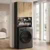 Badschrank Wotan Eiche / Anthrazit stehend | Schmaler Produktbild-Vorschau 3