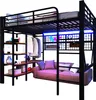 Hochbett 140x200 cm Metallbett mit LED-Beleuchtung Stauraum Produktbild-Vorschau 7